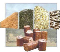Scanwood solutions, Briquettes of clean chopped straw, Groundnut shells, Briquettes of bark, Briquettes of bark and binder, Briquettes of sawdust, Briquettes of papyrus, Coffee waste, Briquettes of shells from palm oil kernels, Charcoal, peat